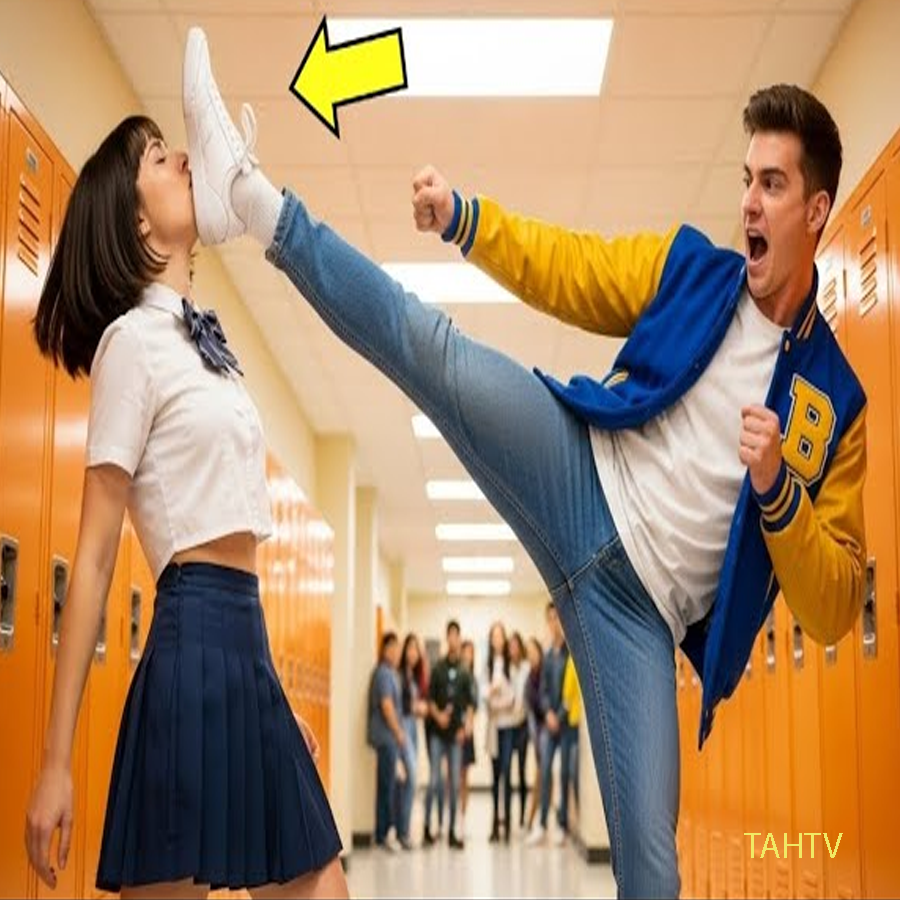 Un acosador patea a la chica nueva en el pasillo sin saber que es campeona mundial de cinturón negro
