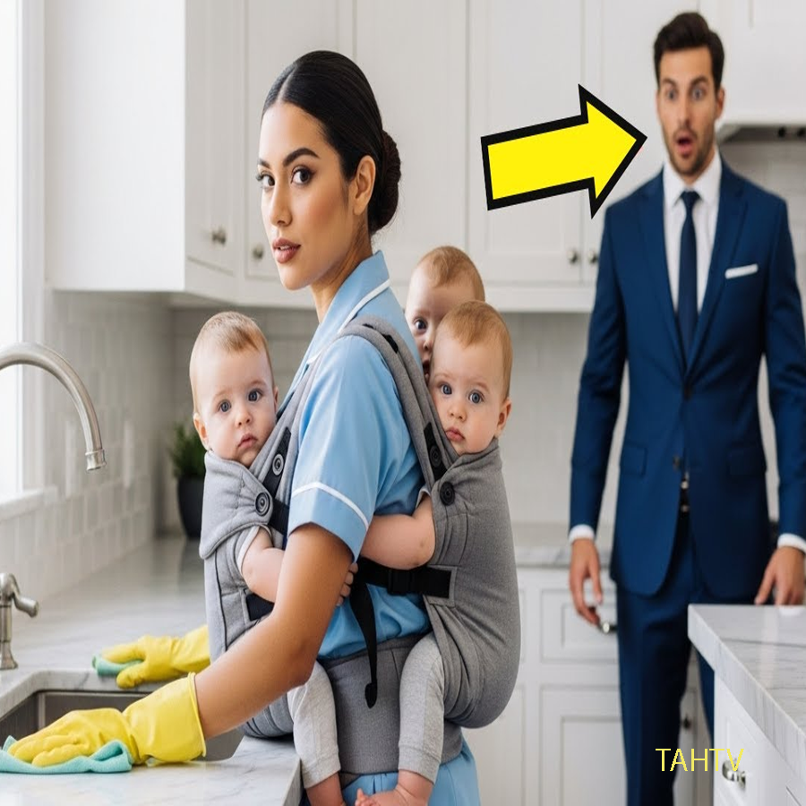 ¡Millonario Descubre a su Empleada Cargando a sus Trillizos, y Todo Sale a la Luz