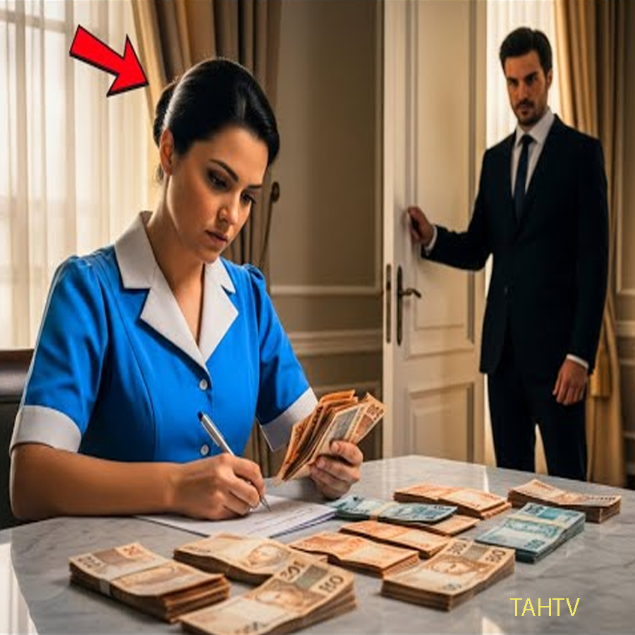 Ella pensó que limpiaba sin testigos. El millonario estaba escondido, y lo que vio cambió todo.