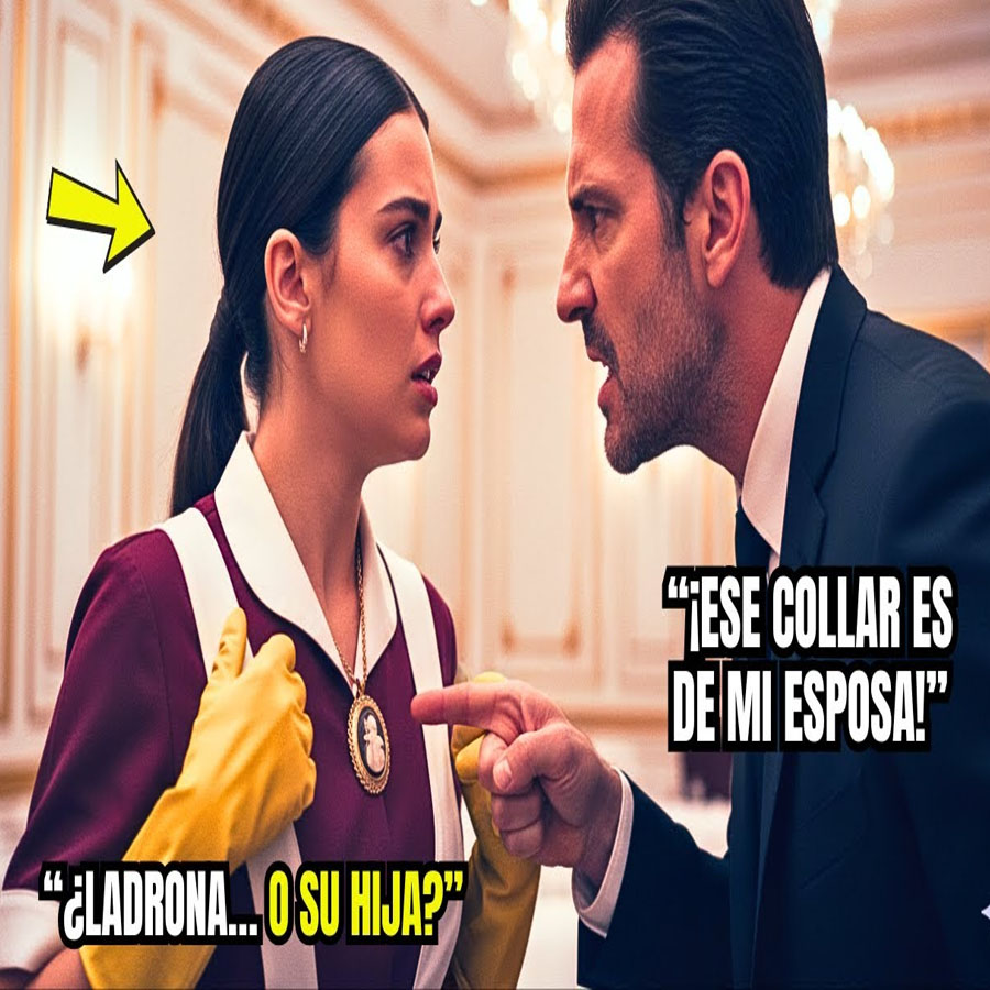 “¡ESE ES EL COLLAR DE MI DIFUNTA MUJER!”, GRITÓ EL MAGNATE, PERO LA RESPUESTA DE LA LIMPIADORA LO…