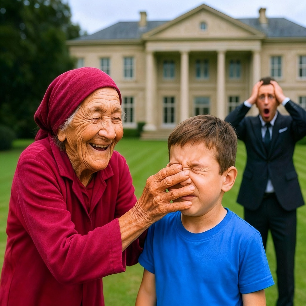 El hijo del millonario era ciego, hasta que una anciana frotó sus ojos y sucedió algo imposible…