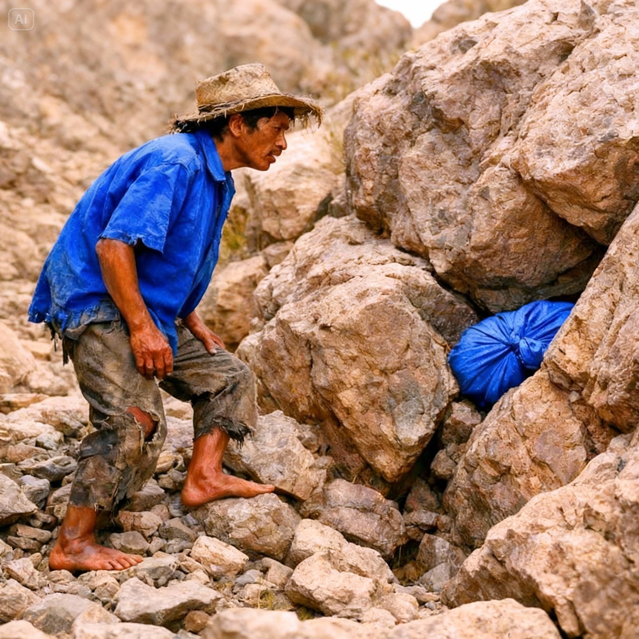 Le dieron solo un terreno pedregoso como broma… pero lo que encontró ahí…