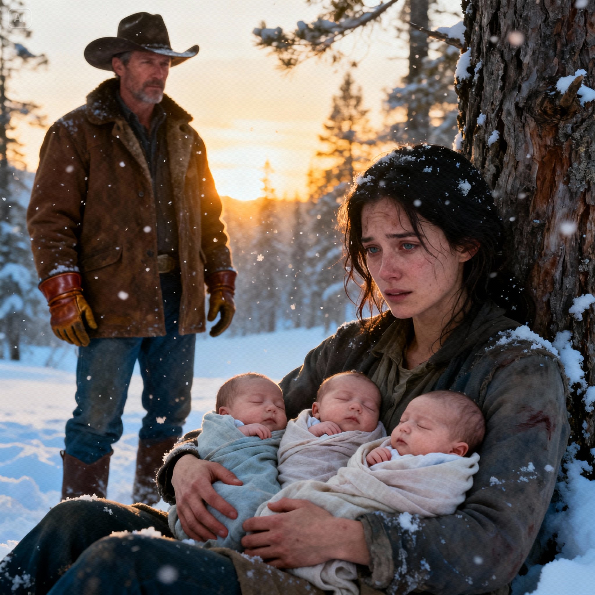 (Nk)El leve murmullo de la nevada se mezclaba con un sonido inesperado: el llanto agudo de un recién nacido, acompañado de la voz de una mujer que trataba de calmarlo con palabras suaves.
