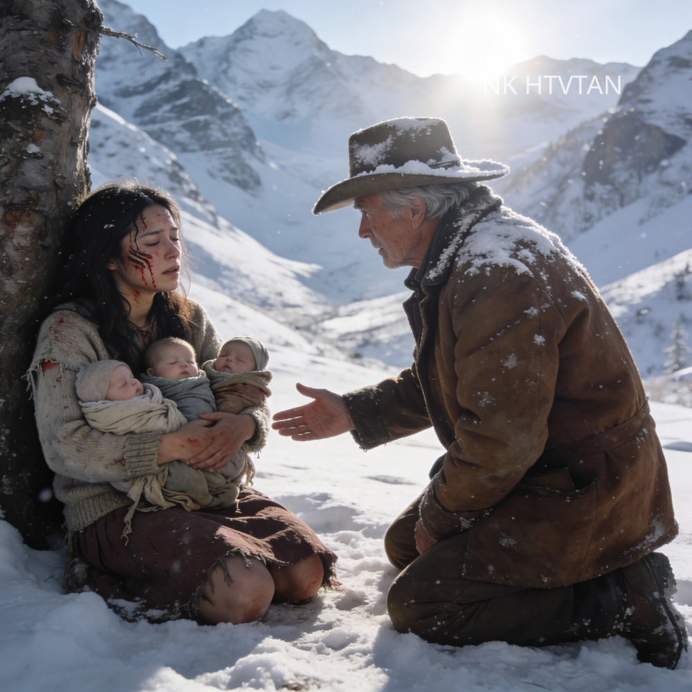 mx1 El leve murmullo de la nevada se mezclaba con un sonido inesperado: el llanto agudo de un recién nacido, acompañado de la voz de una mujer que trataba de calmarlo con palabras suaves.