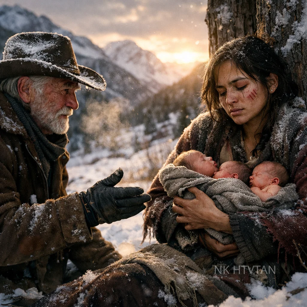 mx1 El leve murmullo de la nevada se mezclaba con un sonido inesperado: el llanto agudo de un recién nacido, acompañado de la voz de una mujer que trataba de calmarlo con palabras suaves.