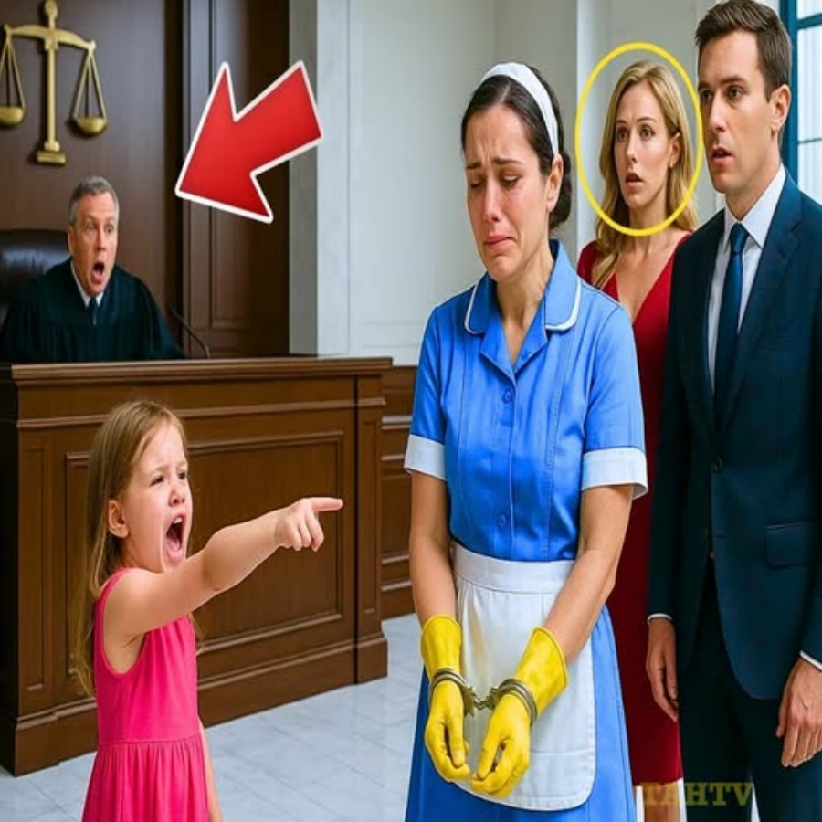 ¡SUELTEN A LA EMPLEADA, LA CULPABLE ES MI MADRASTRA!La hija del millonario irrumpe en el tribunal…
