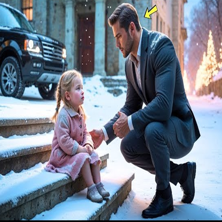 Un director ejecutivo descubrió a una niña sentada sola en una tormenta de nieve: “Mamá dijo que eres la única que puede ayudarla”.