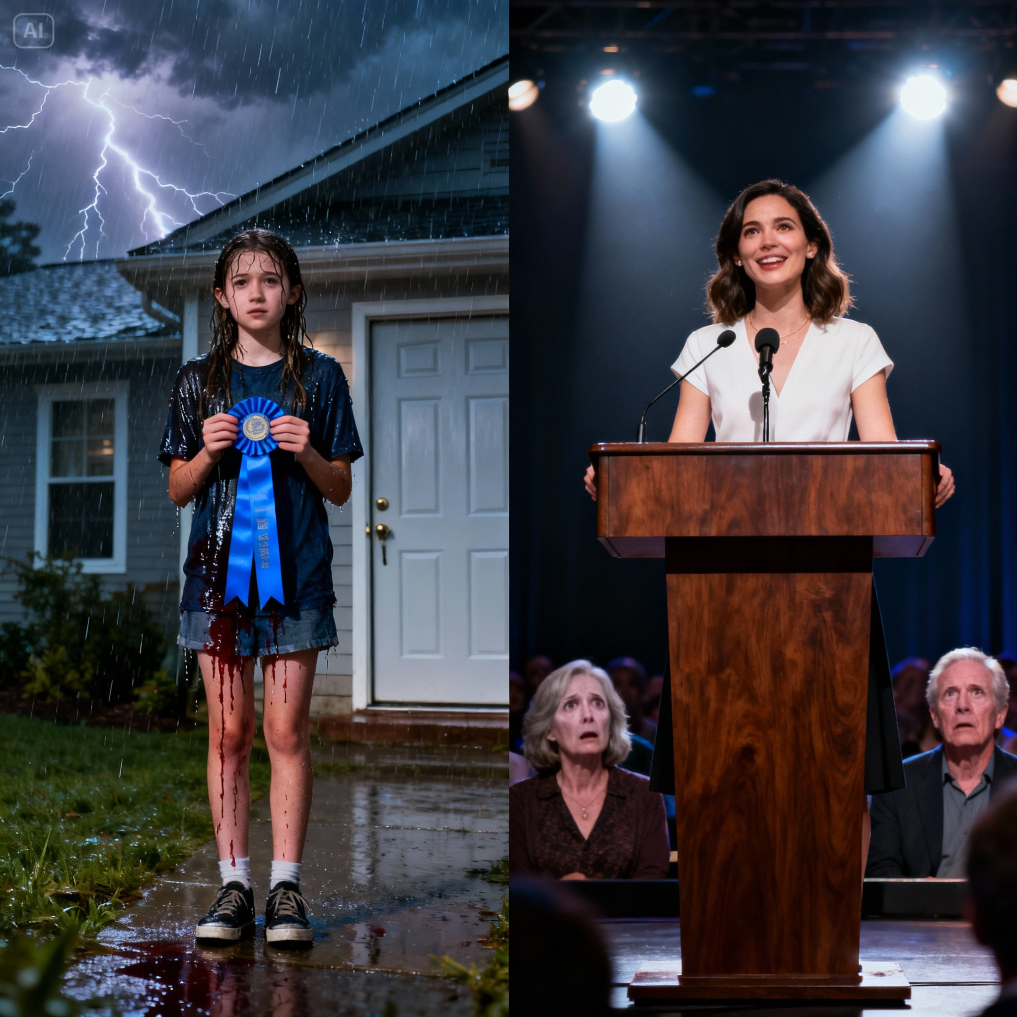 Por Mentira De Mi Hermana Papá Me Echó En Tormenta A Los 15. Se Aterraron Al Ver Quién Me Salvó.