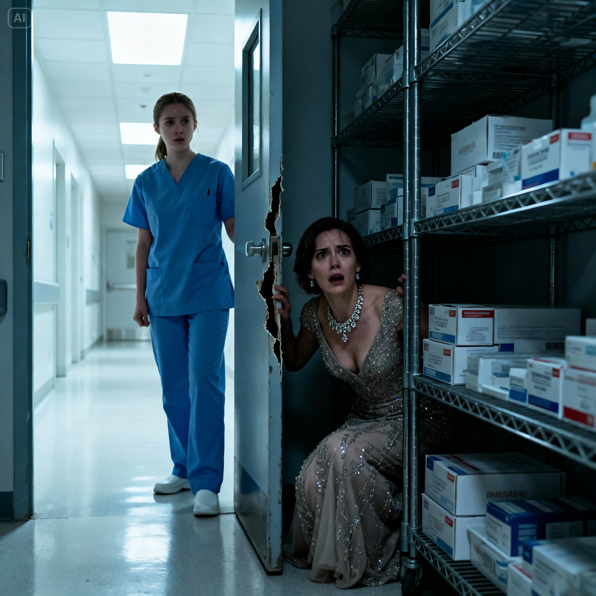 Corrí Al Hospital . Una Enfermera Susurró ¡Escóndase, Es Trampa!. Al Ver A Mi Esposo Sano, Me …