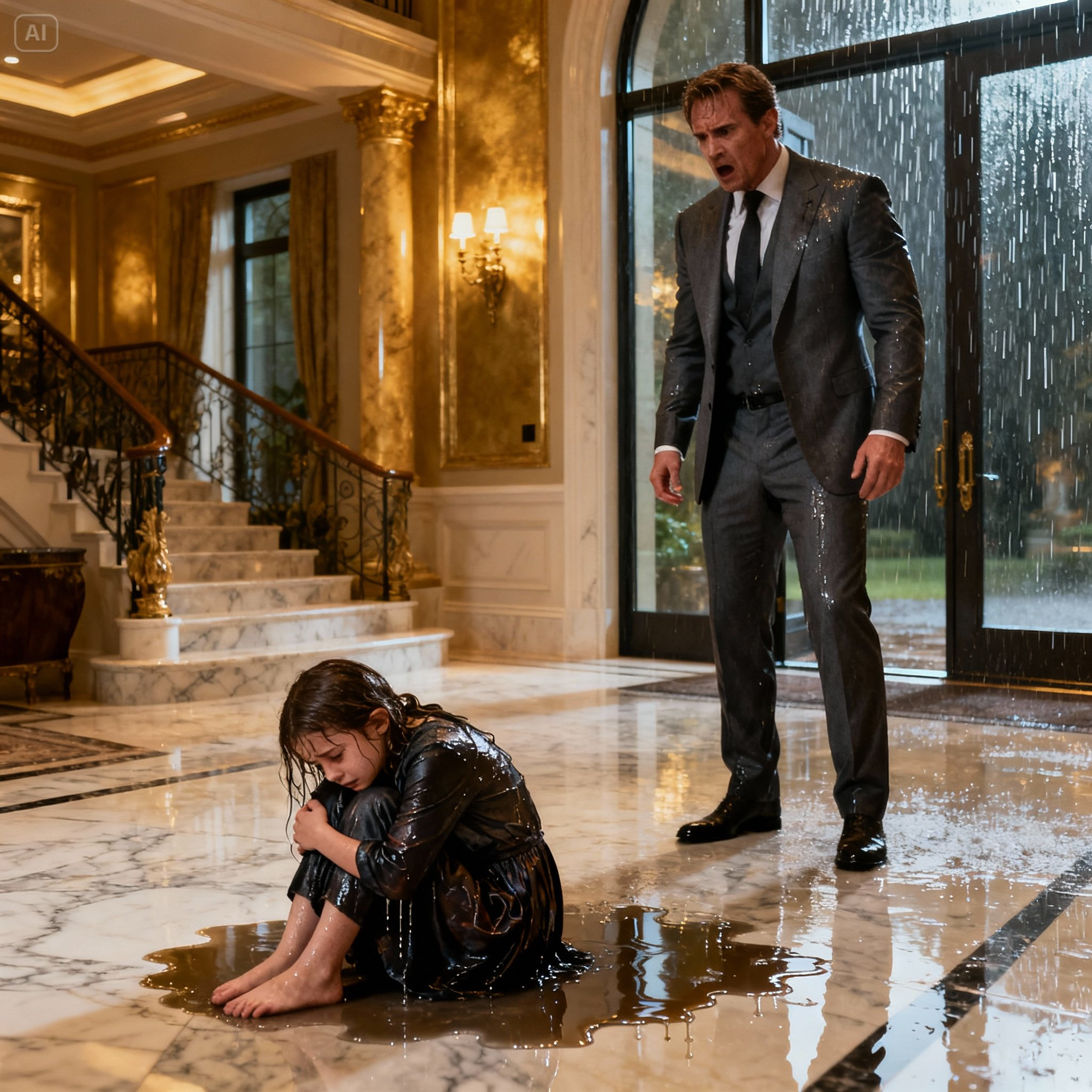 MILLONARIO LLEGA A CASA Y VE A SU HIJA TEMBLANDO CON LA ROPA EMPAPADA