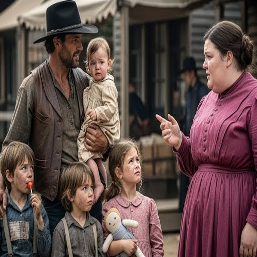 «No soy apta para ningún hombre», dijo la mujer obesa, «pero puedo amar a tus hijos». El vaquero ..