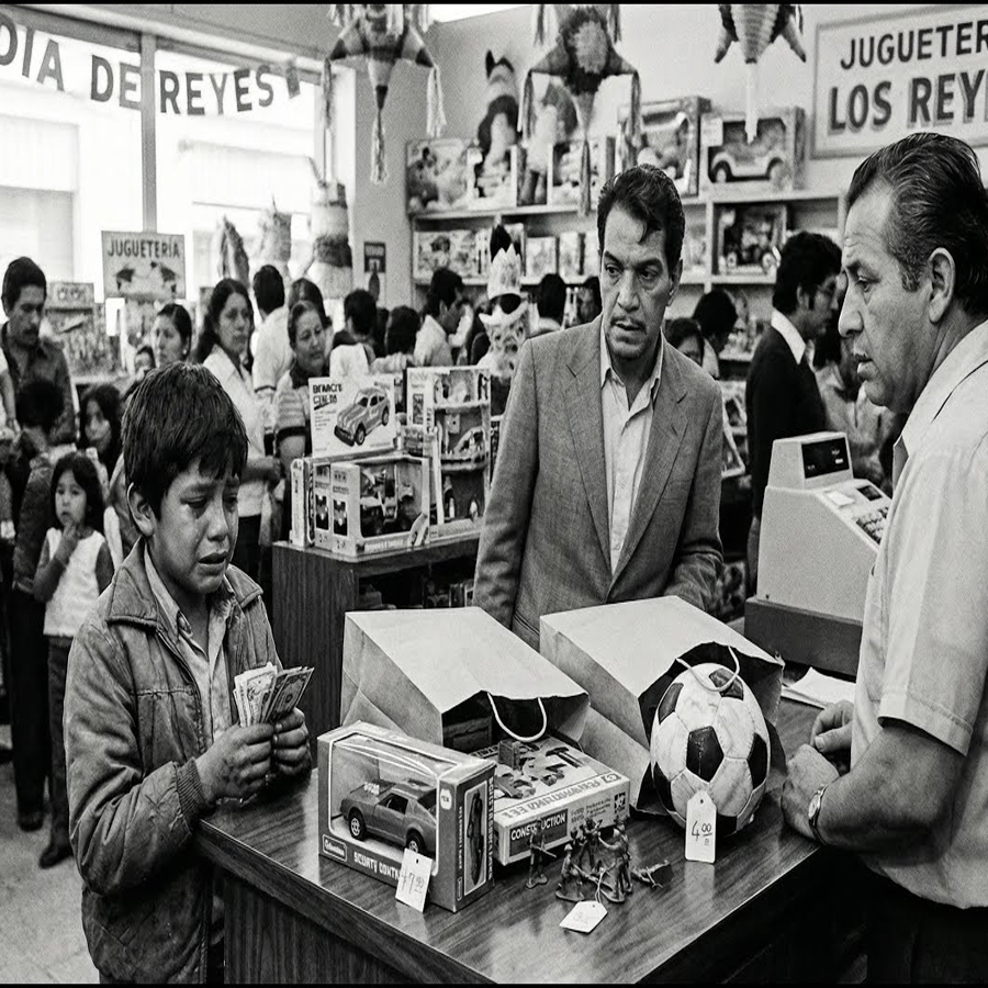 Cantinflas vio niño devolviendo juguetes que acababa de comprar—su razón lo hizo LLORAR