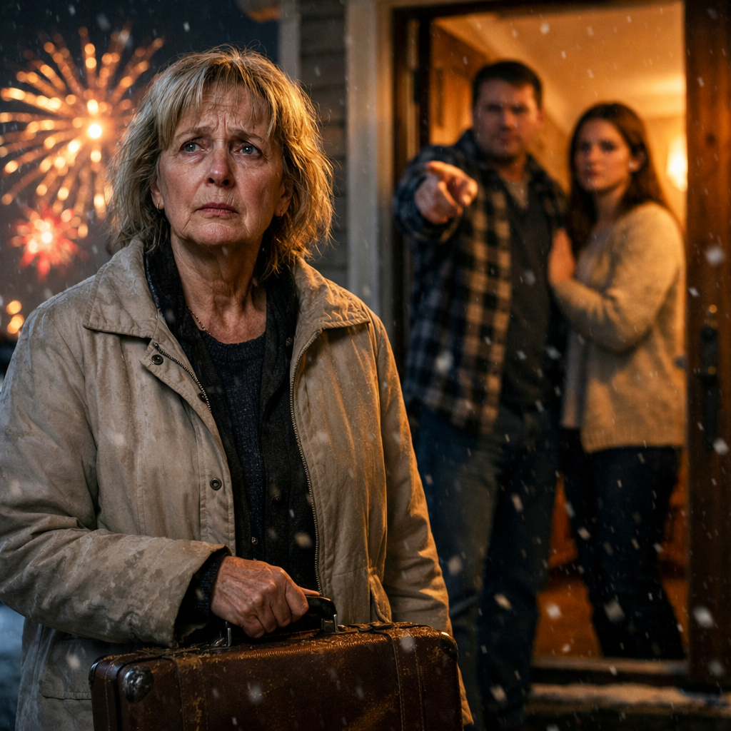 Mi Hijo Me Echó En Año Nuevo. Di Mi Abrigo A Una Anciana. Ella Dijo: “Pasaste La Prueba” Entonces Un…