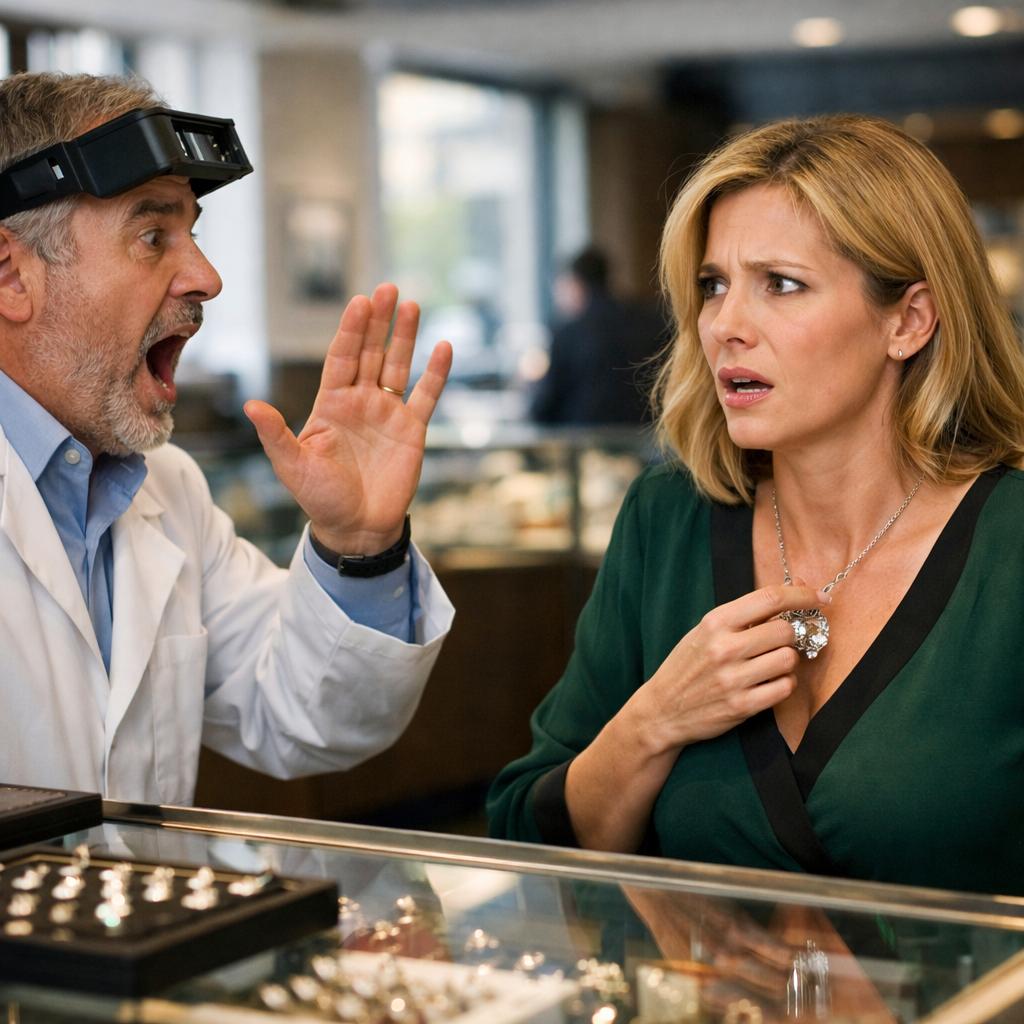 «¡Quítese eso ahora!», dijo el joyero al ver lo que había dentro del colgante que mi marido me dio…