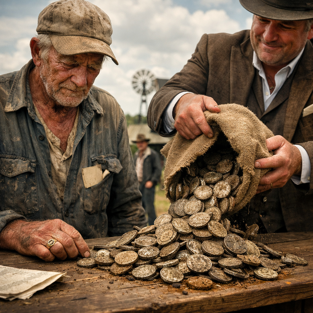 El Patrón Rico le pagó 30 años con “Monedas viejas”, llenas de barro… Sin saber quién era…