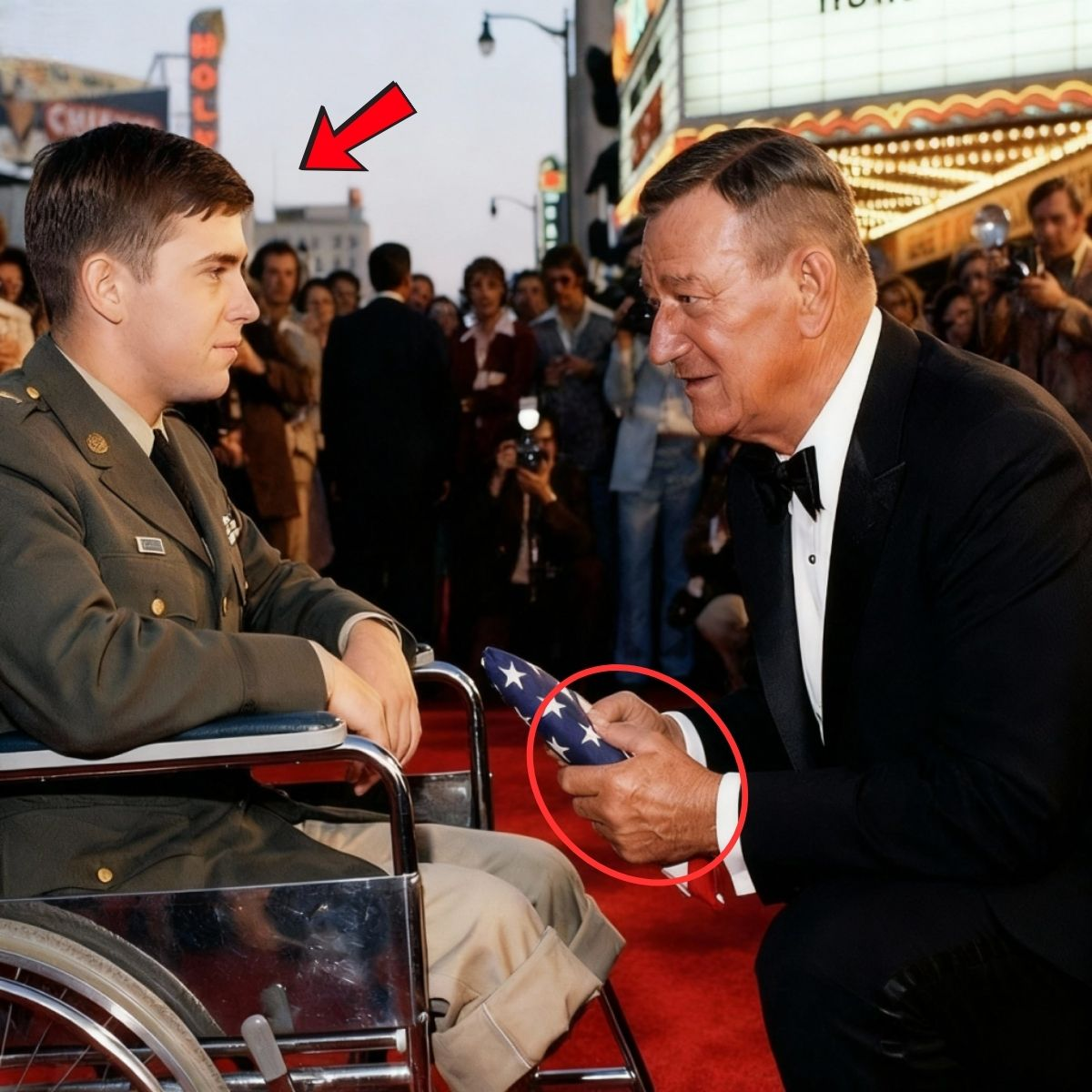 John Wayne vio una silla de ruedas en el estreno de su película: lo que hizo después le cambió la vida a alguien para siempre…
