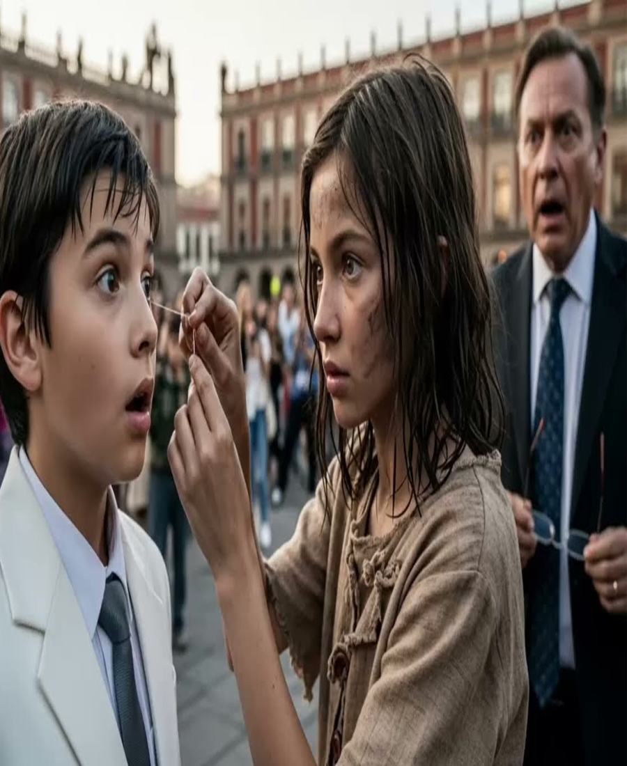 El HIJO del MILLONARIO era CIEGO… hasta que una NIÑA sacó de sus ojos algo que nadie podía imaginar