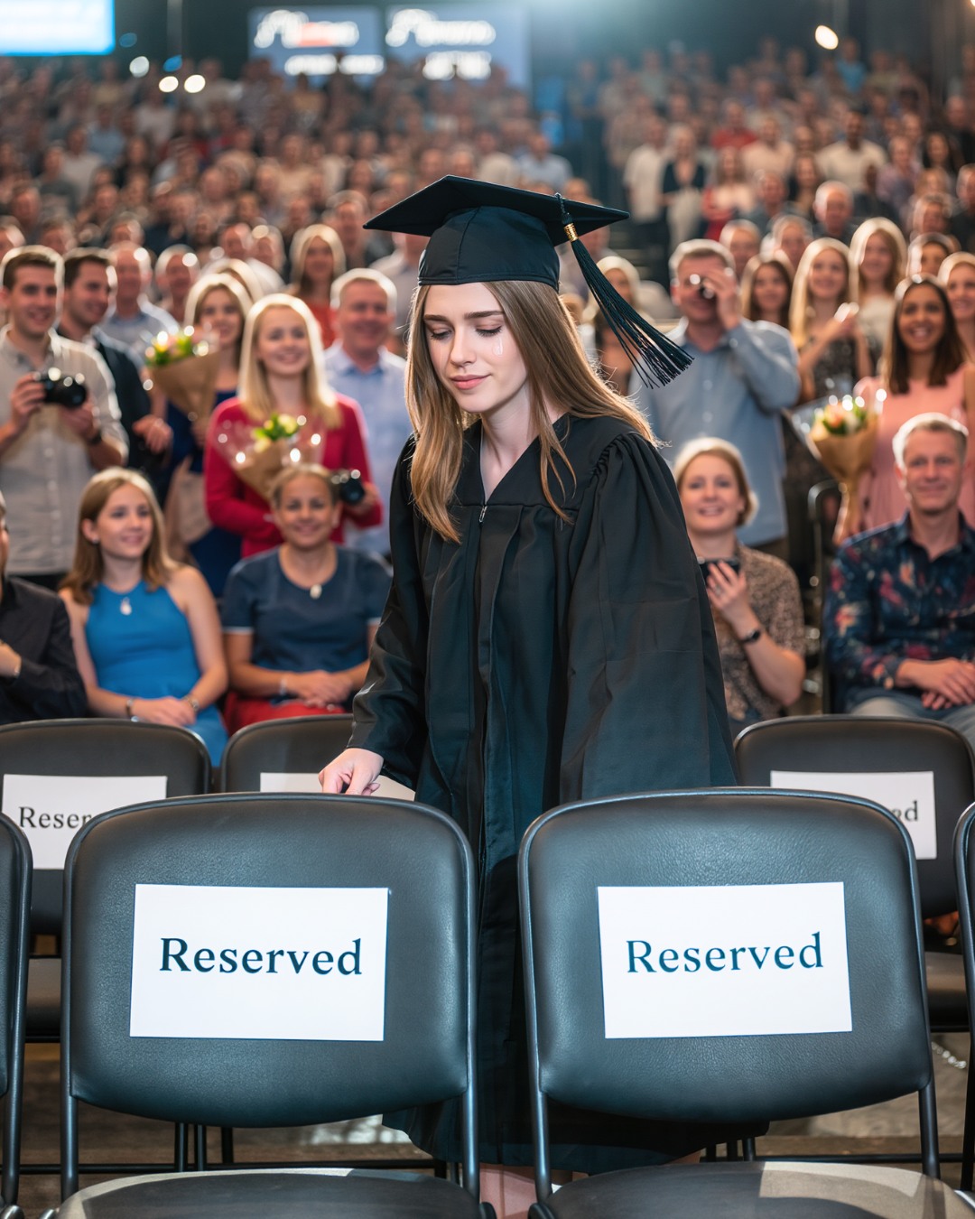 My Parents Skipped My PhD Graduation For My Brother’s Girlfriend’s Birthday Party. I was MIT’s valedictorian, staring at three empty reserved seats while my family cut cake two states away. So I scrapped my safe speech, pointed at those seats, and told everyone watching exactly what they chose instead of me. By morning, the video exploded online — and my parents were raging on my phone….