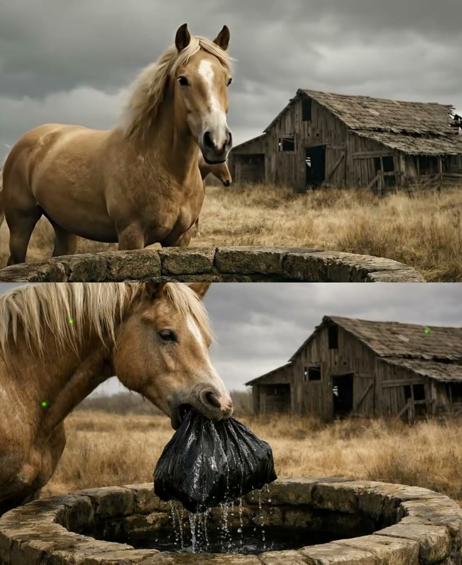 EL CABALLO BEBÍA DEL POZO… HASTA SACAR ALGO QUE CAMBIARÍA LA VIDA DE SU DUEÑO…