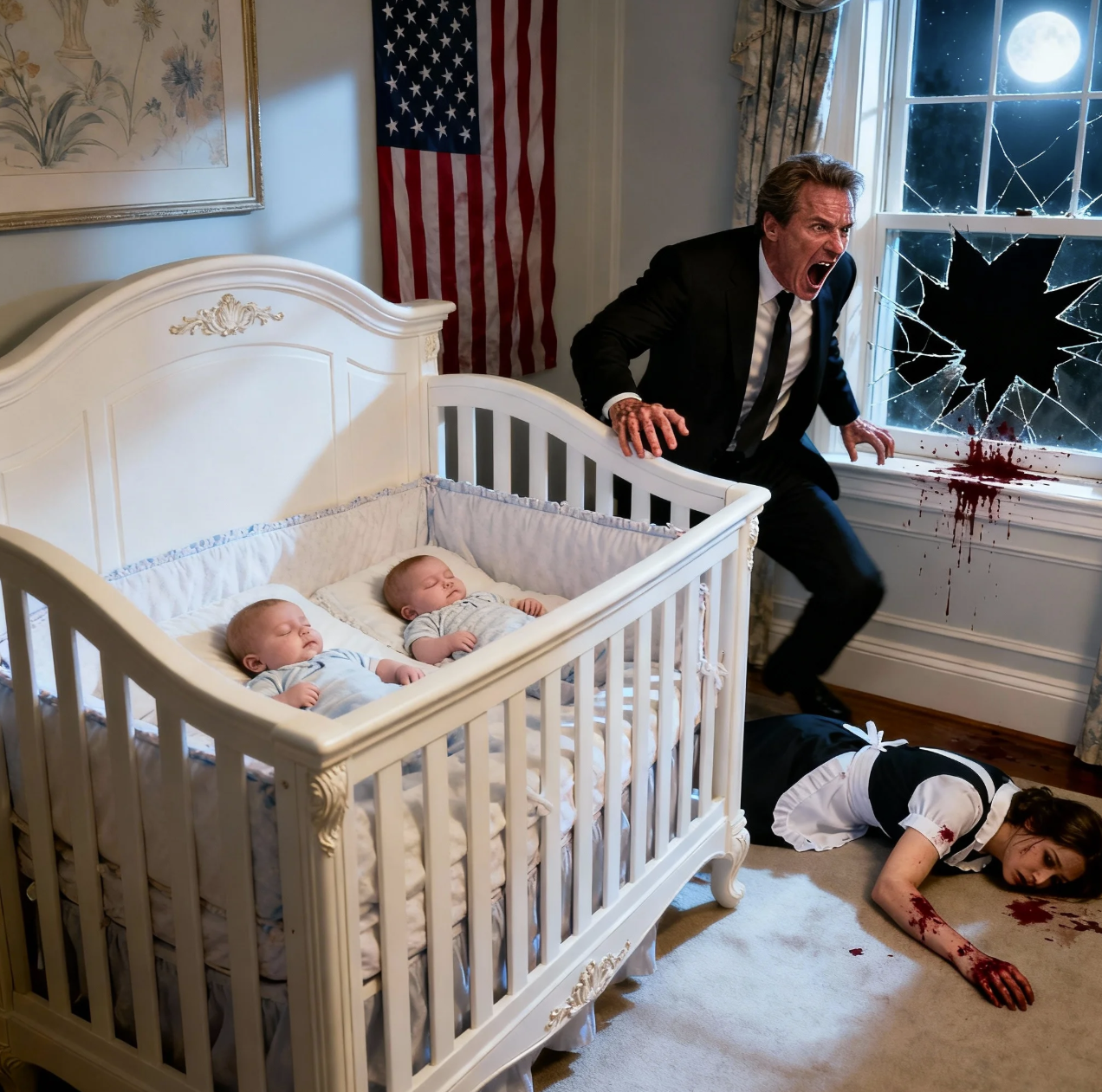 A billionaire comes home and finds his black maid sleeping on the floor with his 1-year-old twin children — and the shocking ending…