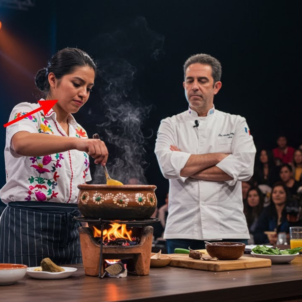 Chef francés se burló de una joven mexicana por cocinar con leña… hasta que probó su mole y no creyó…