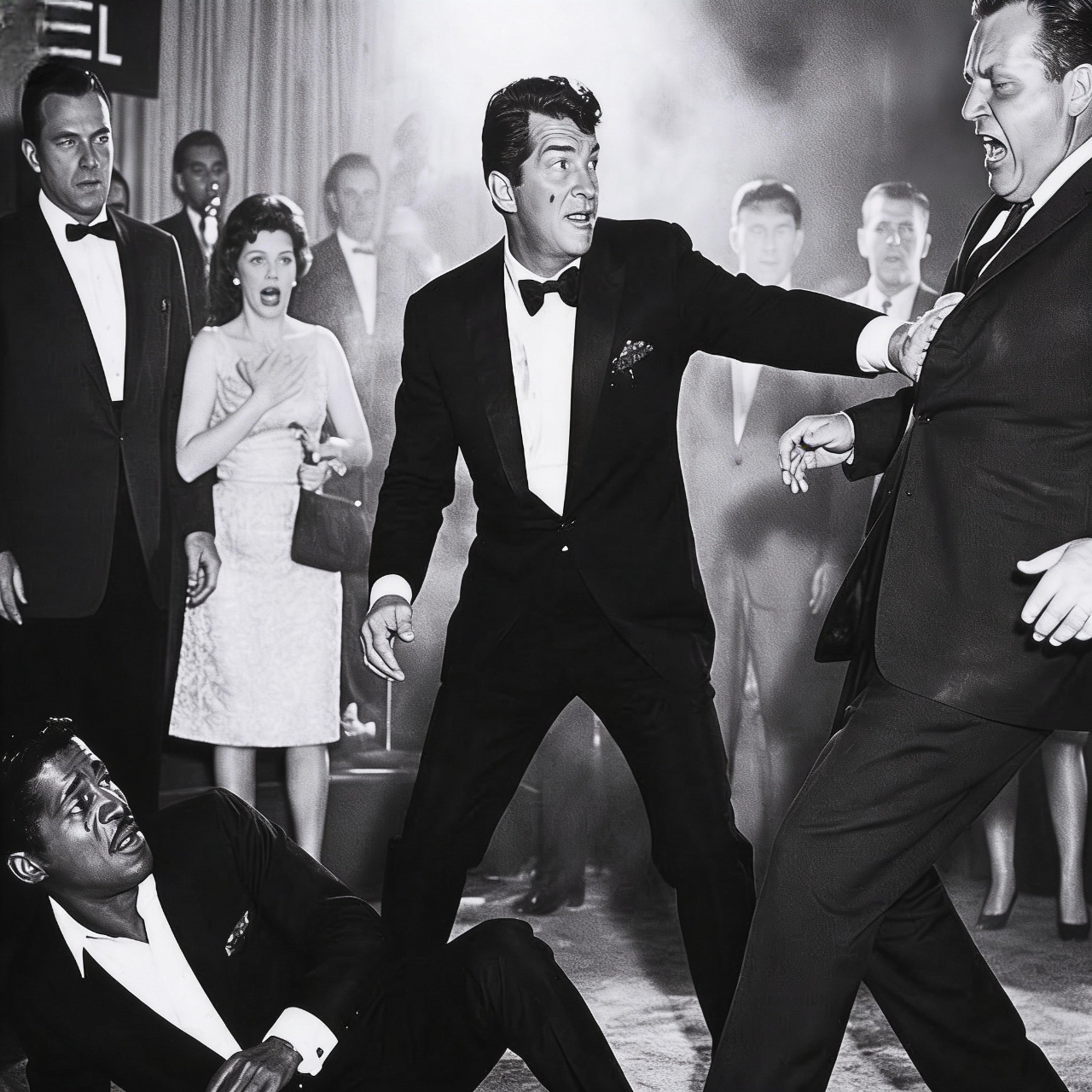 El Jefe de La Mafia GOLPEÓ a Sammy Davis Jr. en el Escenario y Dean Martin lo Silenció…