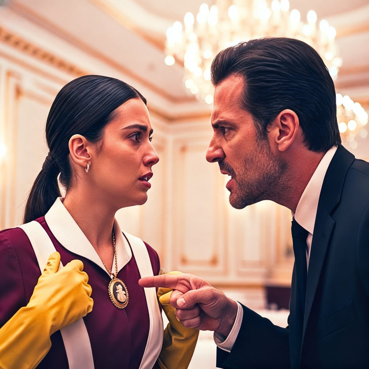 “¡Ese es el collar de mi difunta mujer!”, gritó el magnate, pero la respuesta de la limpiadora lo…