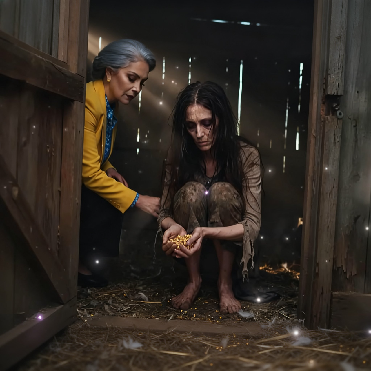 Encontré A Mi Nuera Encerrada En El Gallinero, Comiendo Maíz. “Estúpida”, Gritó Mi Hijo. Lo Que Hice…