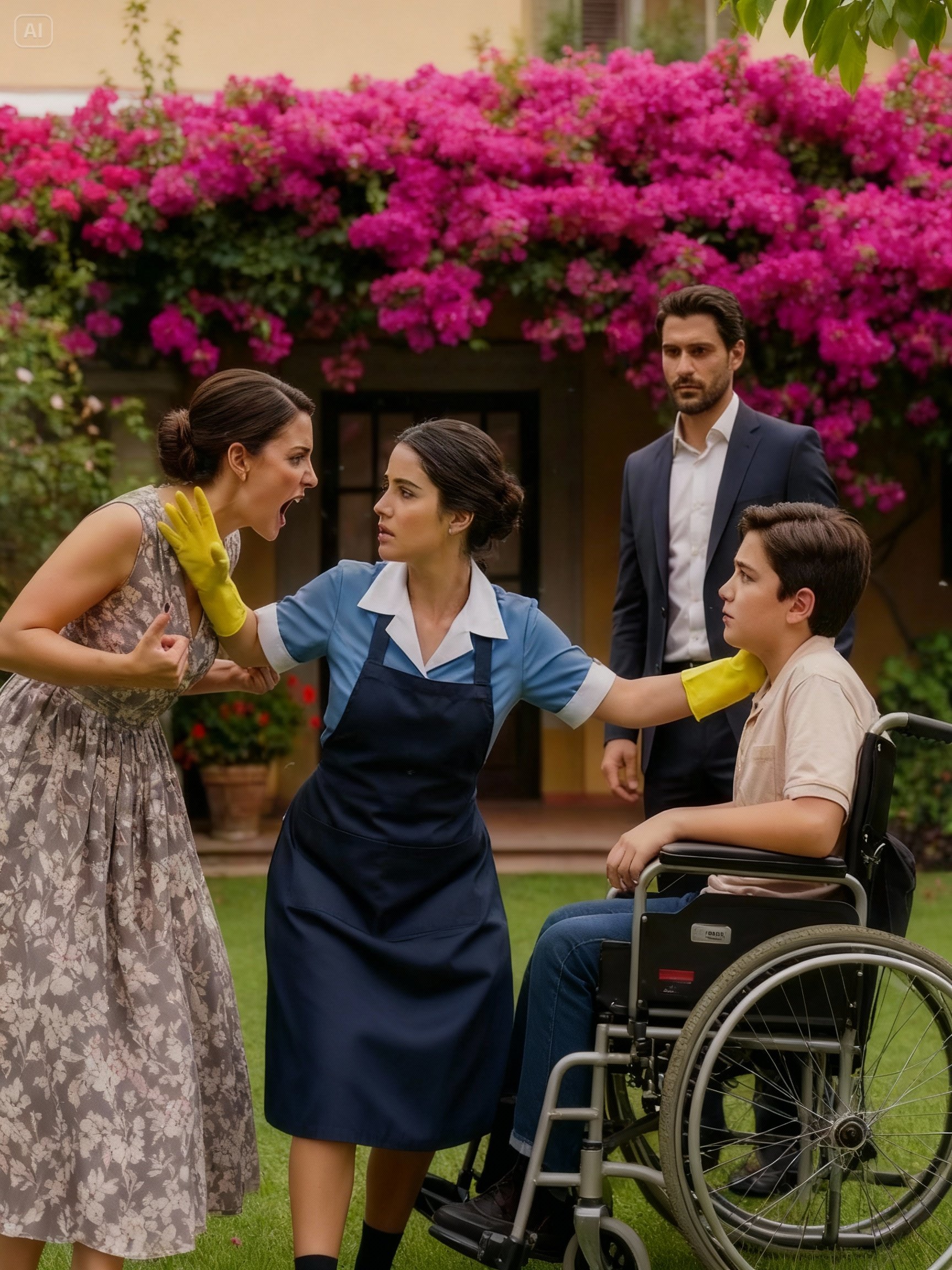 MILLONARIO DESCUBRE A LA LIMPIADORA PROTEGIENDO A SU HIJO LISIADO, Y QUEDA ESPANTADO AL VER LA VERDA