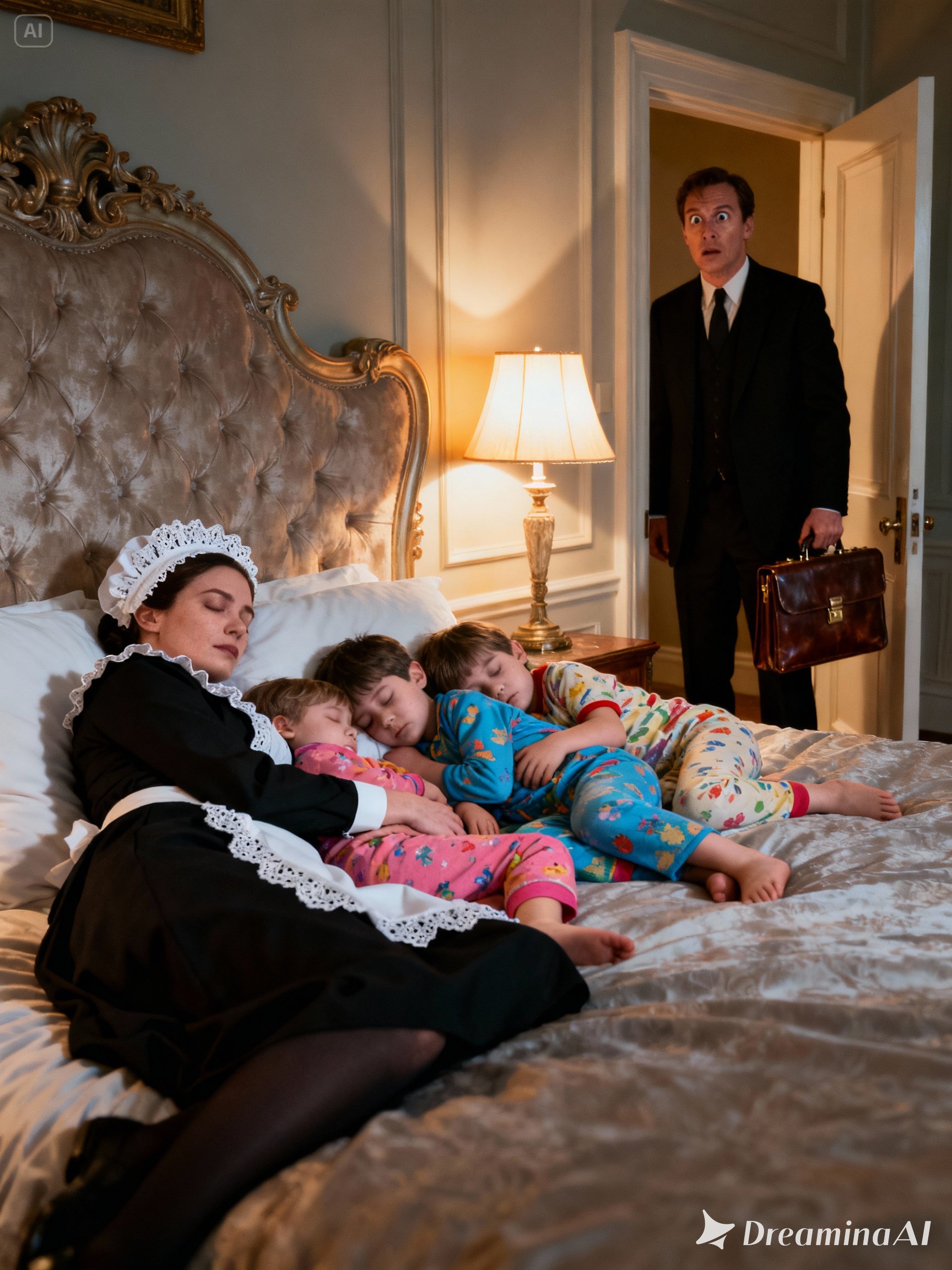 Todas las niñeras se dieron por vencidas con los tres hijos del millonario, hasta que una noche llegó a casa, encontró a una mujer con ellos en la oscuridad y todo lo que creía saber sobre su familia cambió.