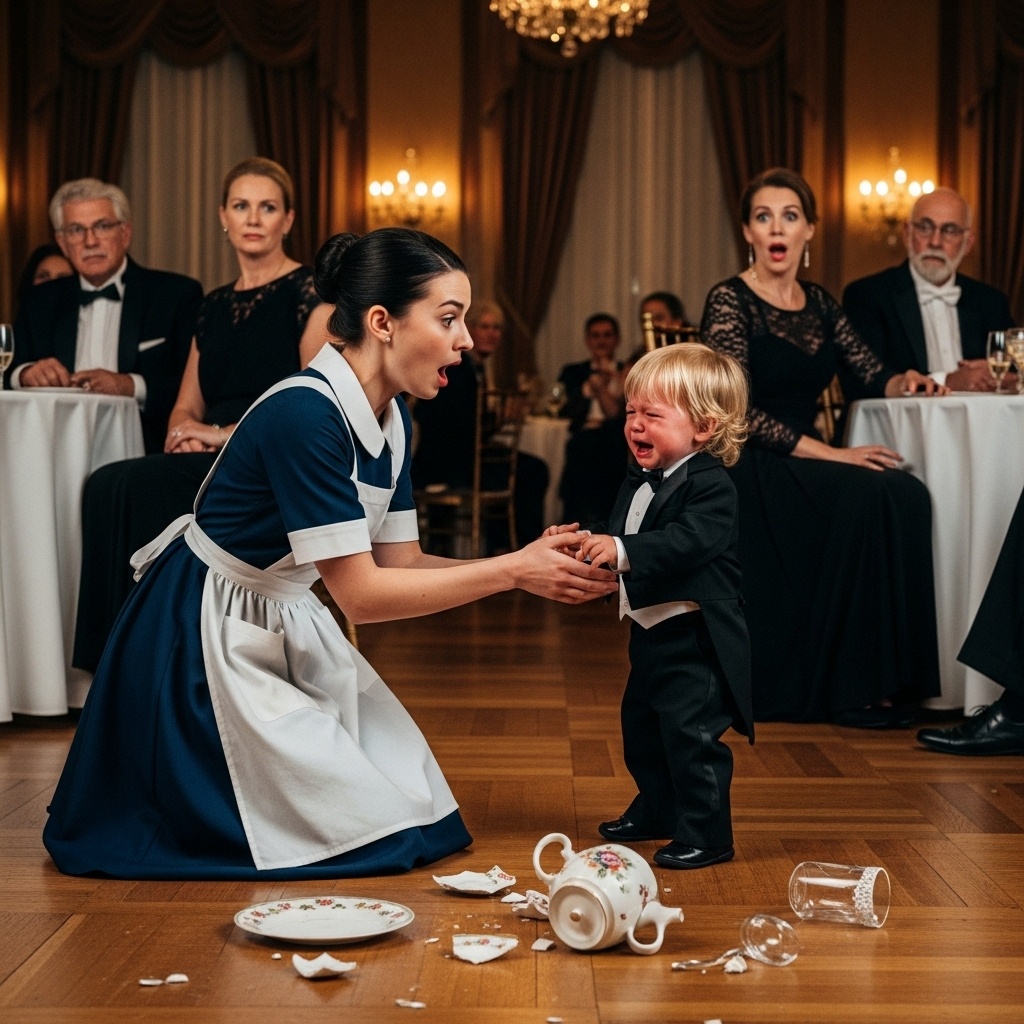 El hijo del millonario rompía platos… hasta que una camarera callada le ofreció su mano.