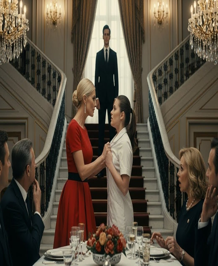 ARROGANTE LE ROMPIÓ EL VESTIDO CREYENDO QUE ERA SOLO UNA MESERA PERO SU ESPOSO MILLONARIO LO VIOTODO