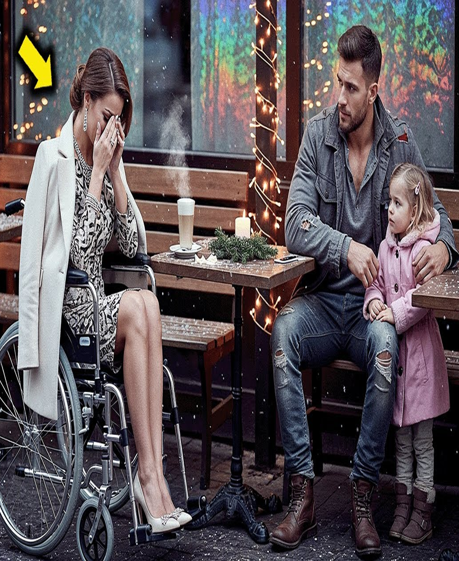 MILLONARIA EN SILLA DE RUEDAS LLORABA SOLA — HASTA QUE UN PADRE SOLTERO SIN HOGAR SE SENTÓ A SU LADO