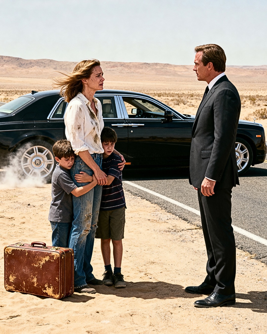 Solo pidió trabajo para alimentar a sus hijos varados en el camino. Pero el hombre frente a ella le hizo una propuesta inimaginable. Una decisión tomada entre el polvo y el hambre cambió su destino para siempre.