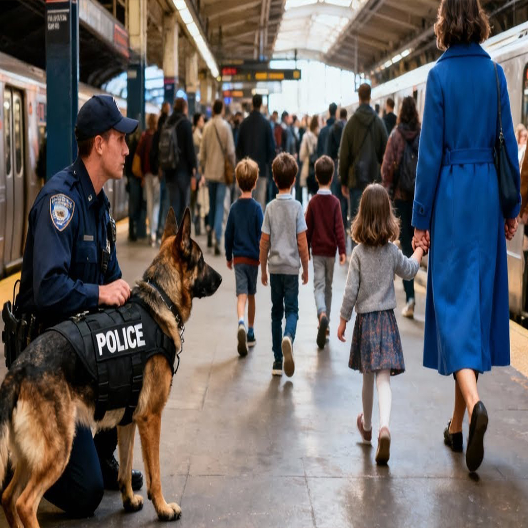 Niña hizo una señal secreta al perro policía — Lo que pasó después sorprendió a todos…