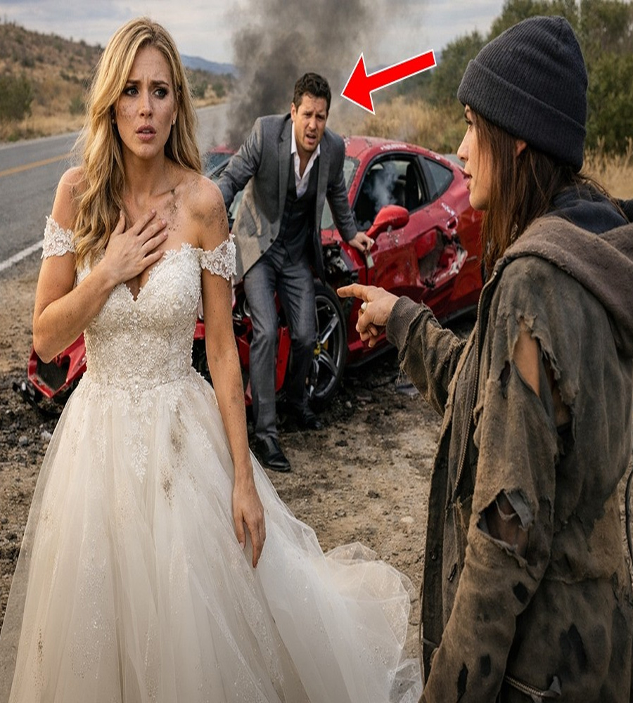 Mujer sin hogar SALVA a una millonaria segundos antes de que su coche VUELQUE y nota un detalle…