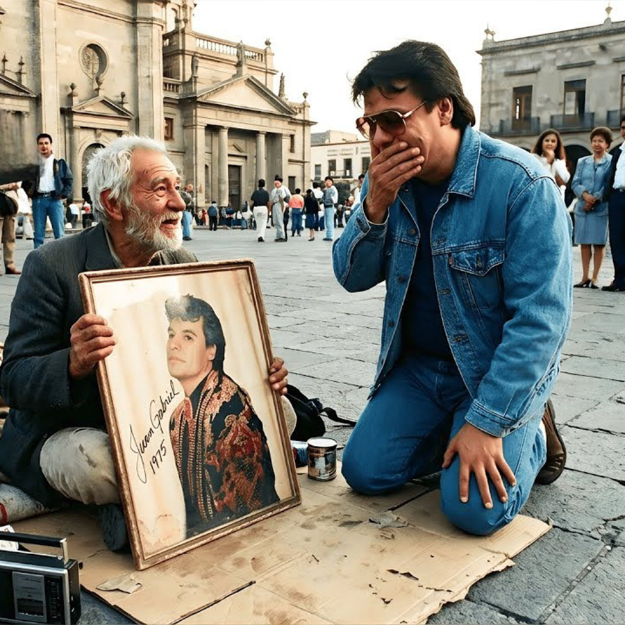 Juan Gabriel Vio Anciano Vendiendo Póster que Él Firmó 20 Años Atrás — La Razón Lo Hizo Llorar…