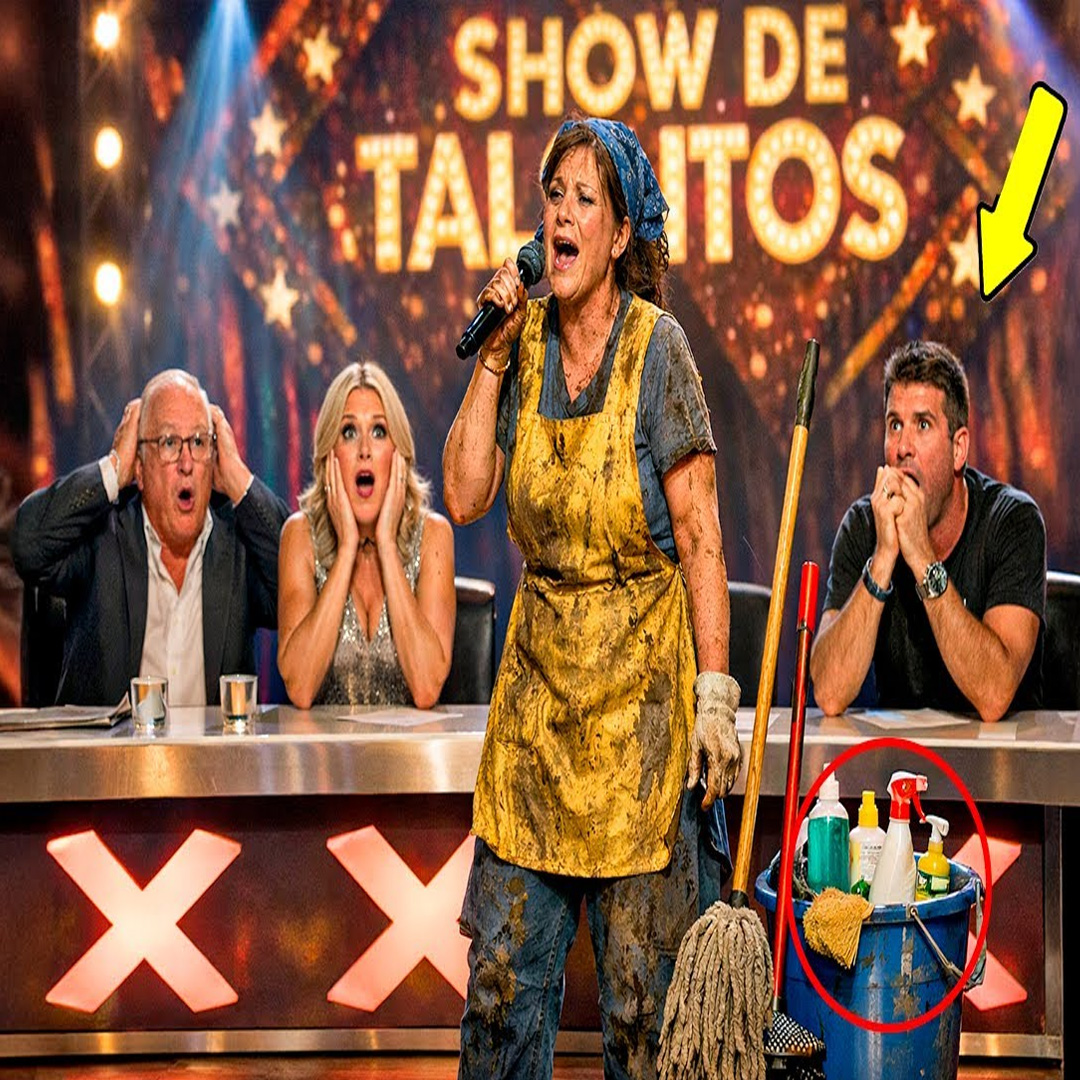 La limpiadora estaba CANTANDO sin imaginar que el programa estaba en vivo… Cuando escucharon su voz…