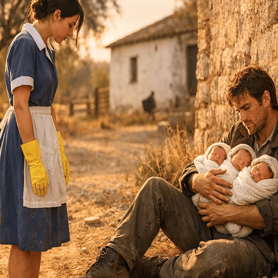 Dado por muerto — trillizos del millonario es salvado por la limpiadora…