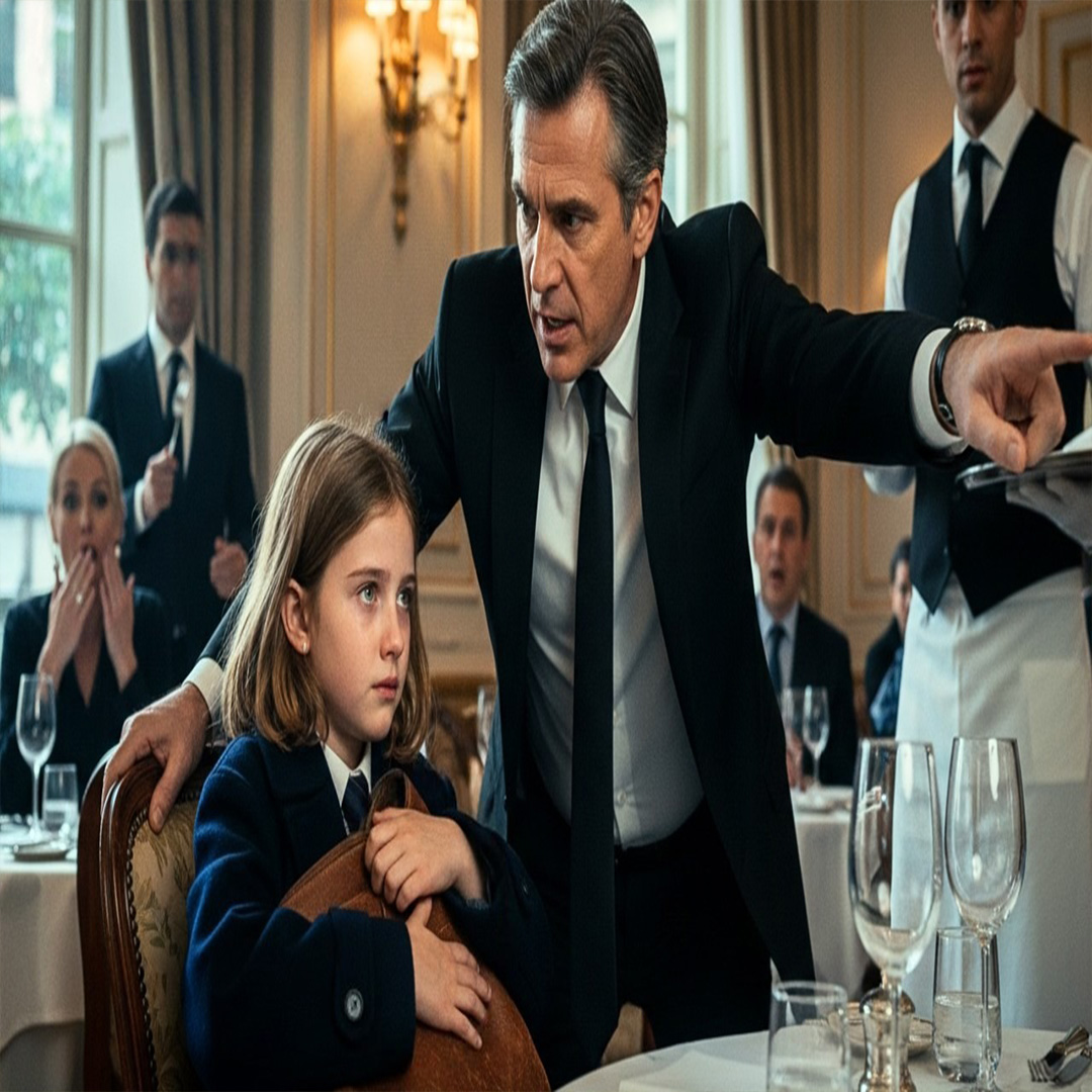 “Estoy esperando a mi papá” — Intentaron expulsarla del restaurante… hasta que la puerta principal…