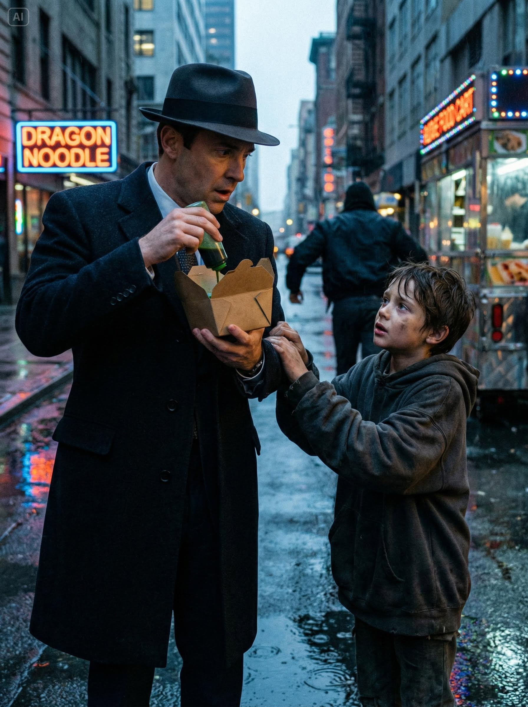 Niño sin hogar grita “¡No comas eso!”. Multimillonario se congela al descubrir por qué.