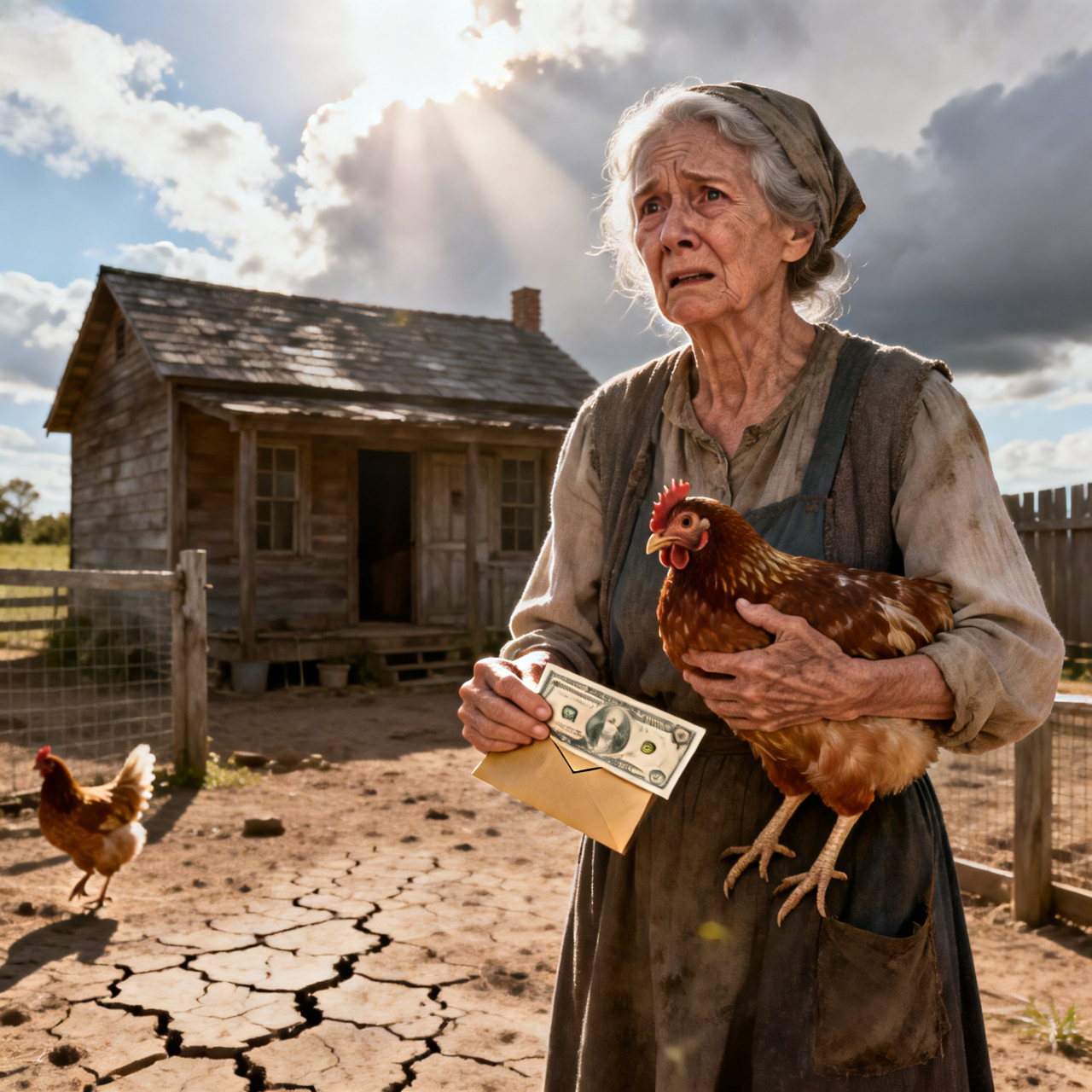 La Anciana “Pobre” Vendió su Única Gallina… Y lo que recibió después cambio su destino…