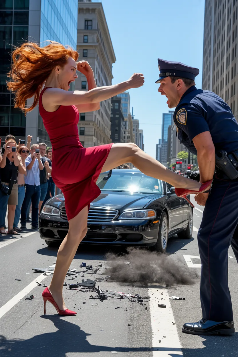 El taxista no tenía ni idea de que la mujer sentada en su vehículo no era una mujer común y corriente, sino una capitana de policía de alto rango de la ciudad. Sarah llevaba un sencillo vestido rojo y parecía una civil más