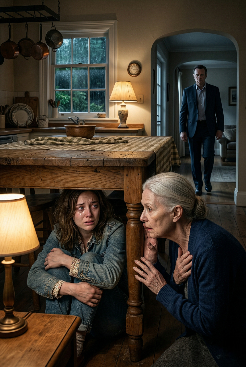 Mi Abuela Palideció Al Verme En La Puerta, Me Jaló Del Brazo Y Susurró Que Me Escondiera Debajo De La Mesa Sin Hacer Ruido; Un Minuto Después Escuché Los Pasos De Mi Marido En El Pasillo, Su Voz Falsa Llenando La Casa Con Amabilidad, Hasta Que Empezó A Exigir La Propiedad Familiar, Amenazó Con Declarar Loca A Mi Abuela Y Confesó Que Se Casó Conmigo Solo Por El Departamento Que Yo Creía Protegido Por Amor, Sin Saber Que Esa Noche Todo Quedaría Grabado Y Su Verdadero Rostro Quedaría Al Descubierto…