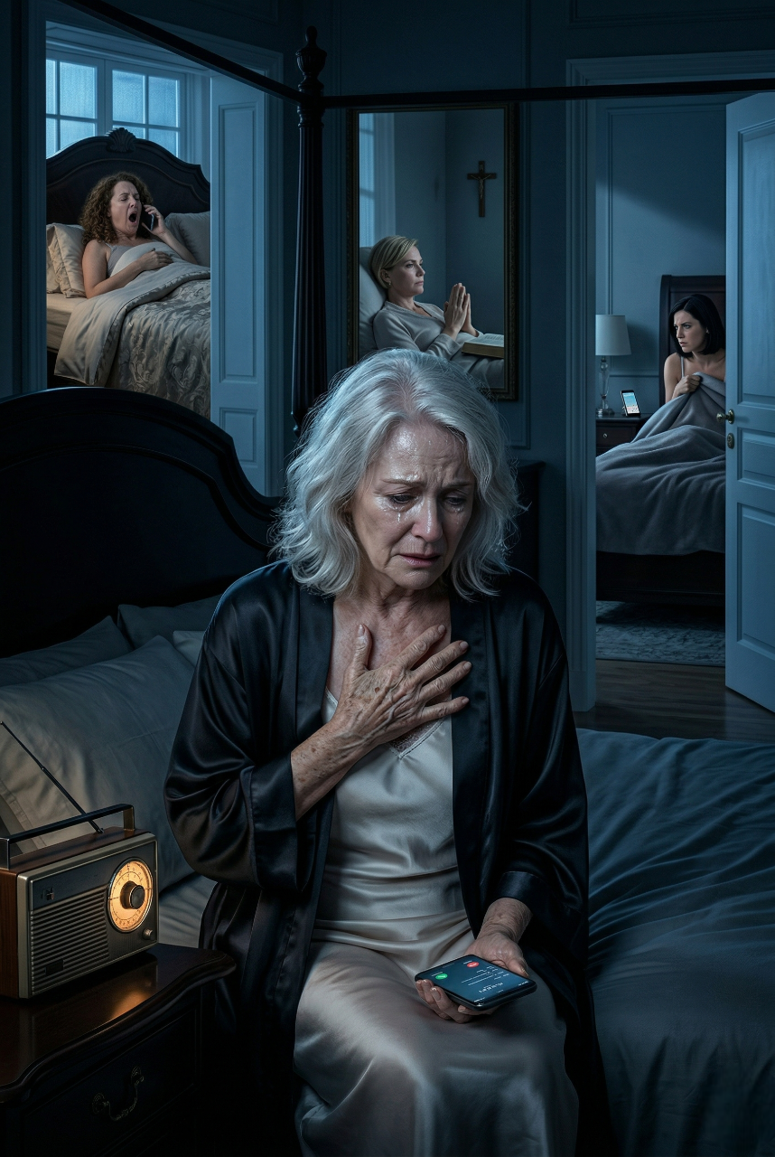 A las 3 de la madrugada, una viuda de 74 años llamó llorando a sus tres hijas porque sentía que el corazón se le reventaba en el pecho, pero una le dijo que eran gases, otra que meditara y la última que tomara un taxi; lo que ninguna imaginó fue que esa misma noche, mientras la ambulancia luchaba por salvarle la vida, su madre también despertaba con una claridad feroz y tomaba una decisión silenciosa que iba a dejar a las tres sin herencia, sin control y enfrentadas para siempre…