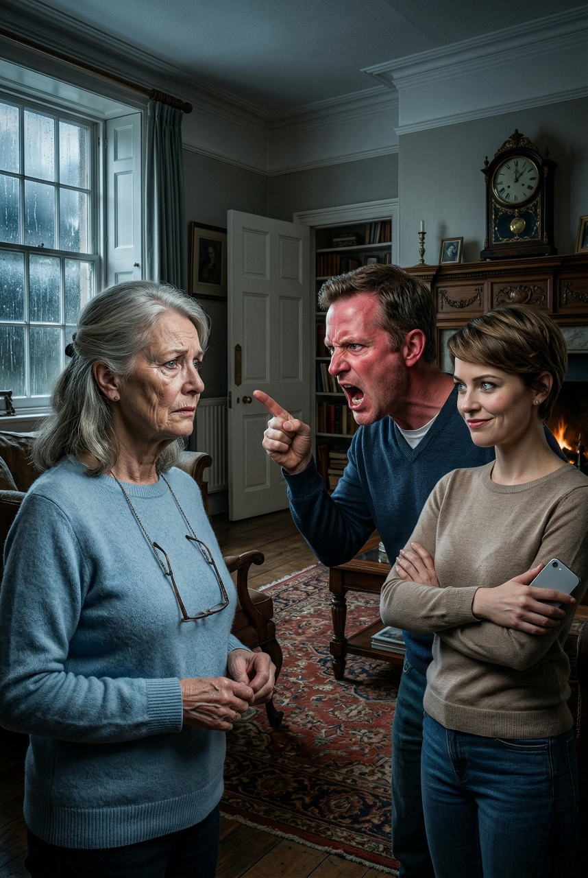 Bajo La Lluvia, Con La Sopa Aún Hirviendo Y El Viejo Reloj De Su Difunto Esposo Marcando Cada Segundo, Martha Collins Descubrió Que El Hijo Al Que Había Criado, Alimentado Y Salvado Mil Veces Estaba Listo Para Entregar La Casa Que Ella Construyó Con Su Propio Dolor. Lo Que Siguió No Fue El Derrumbe De Una Anciana, Sino La Resurrección De Una Madre Que Decidió Cambiar Las Cerraduras, Romper El Silencio Y Recordarle A Todos Que La Bondad Nunca Debe Confundirse Con Debilidad…