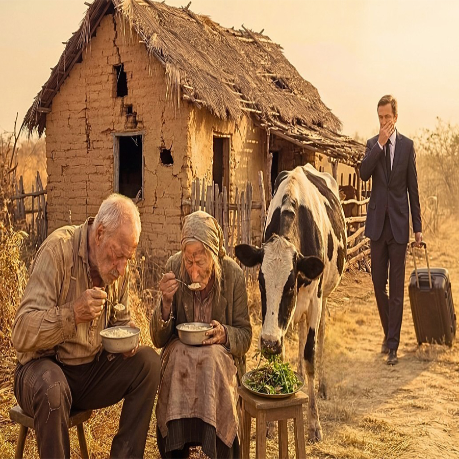 El Hijo Ganó La Lotería Y Volvió A Casa… Y Luego Encontró A Sus Padres Comiendo Comida Para Vacas…
