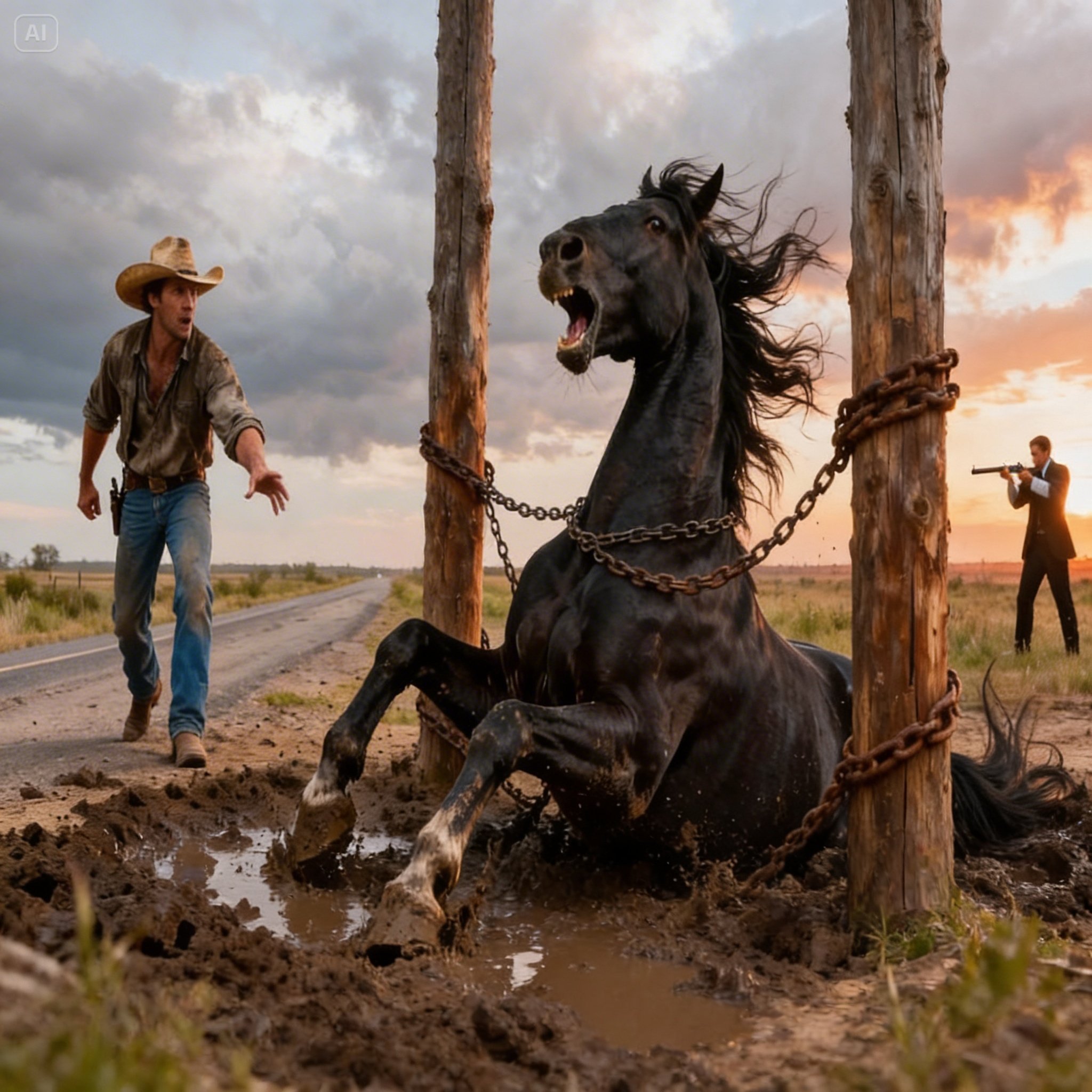 Dejaron que el Caballo Muriera Encadenado… hasta que Apareció un Vaquero y Cambió todo para Siempre…