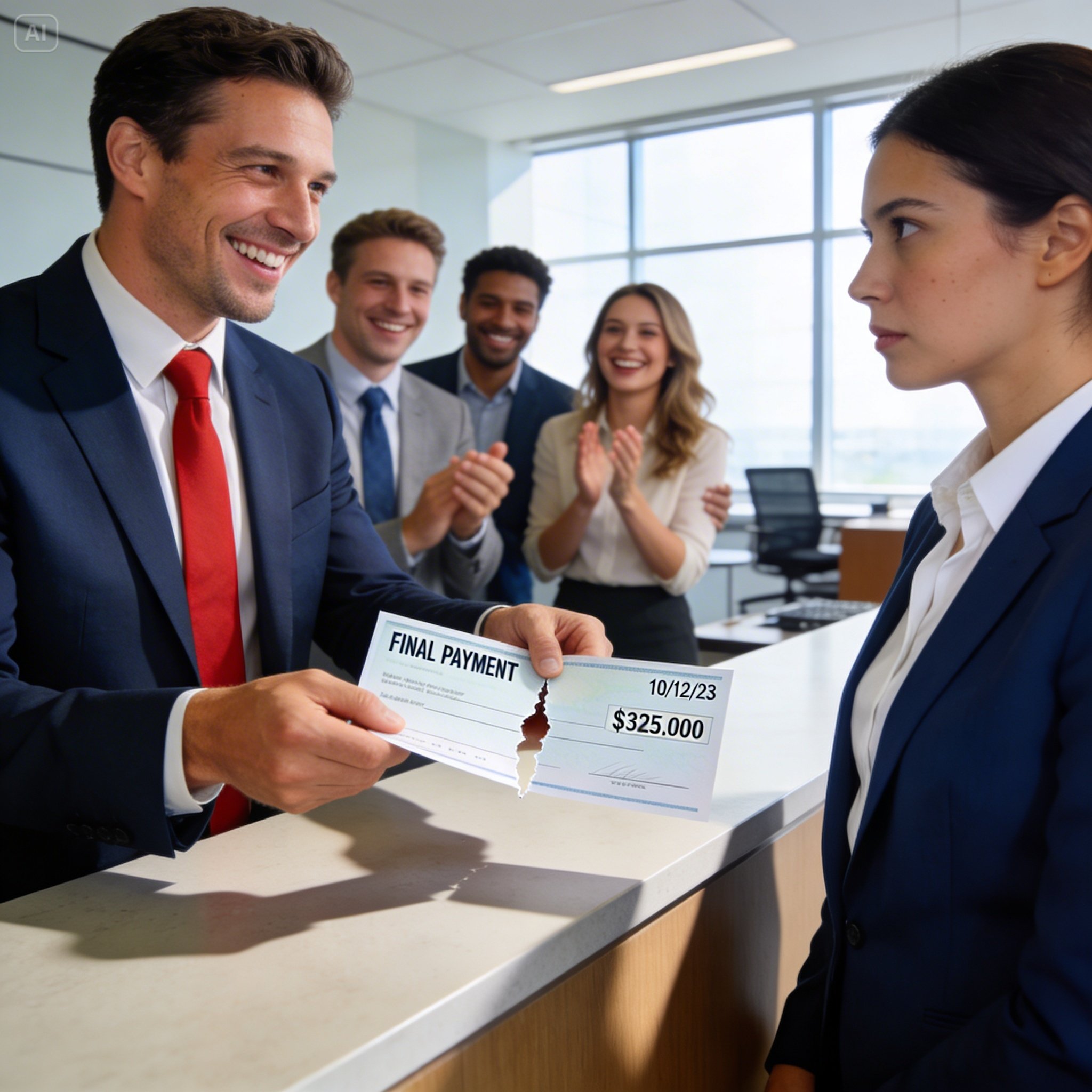 GERENTE ROMPIÓ SU CHEQUE FRENTE A TODOS… PERO NO IMAGINABA QUIÉN ERA ESA MUJER…