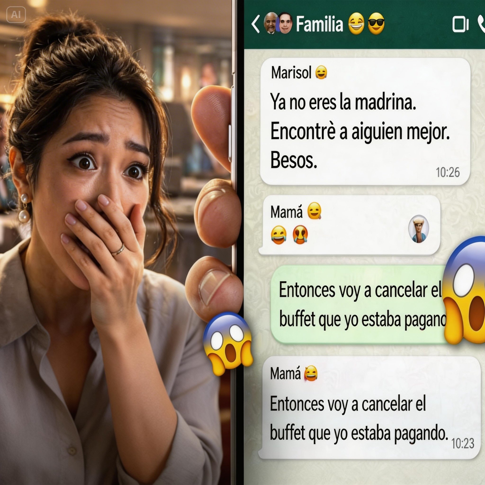 Mi hermana mandó en el grupo de la familia solo avisando que ya no eres la madrina. Encontré a…